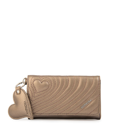 BILLETERA CUORE PLATEADO OSCURO