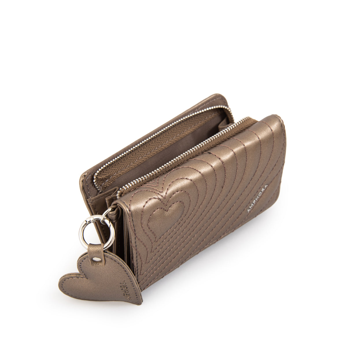 BILLETERA CUORE PLATEADO OSCURO