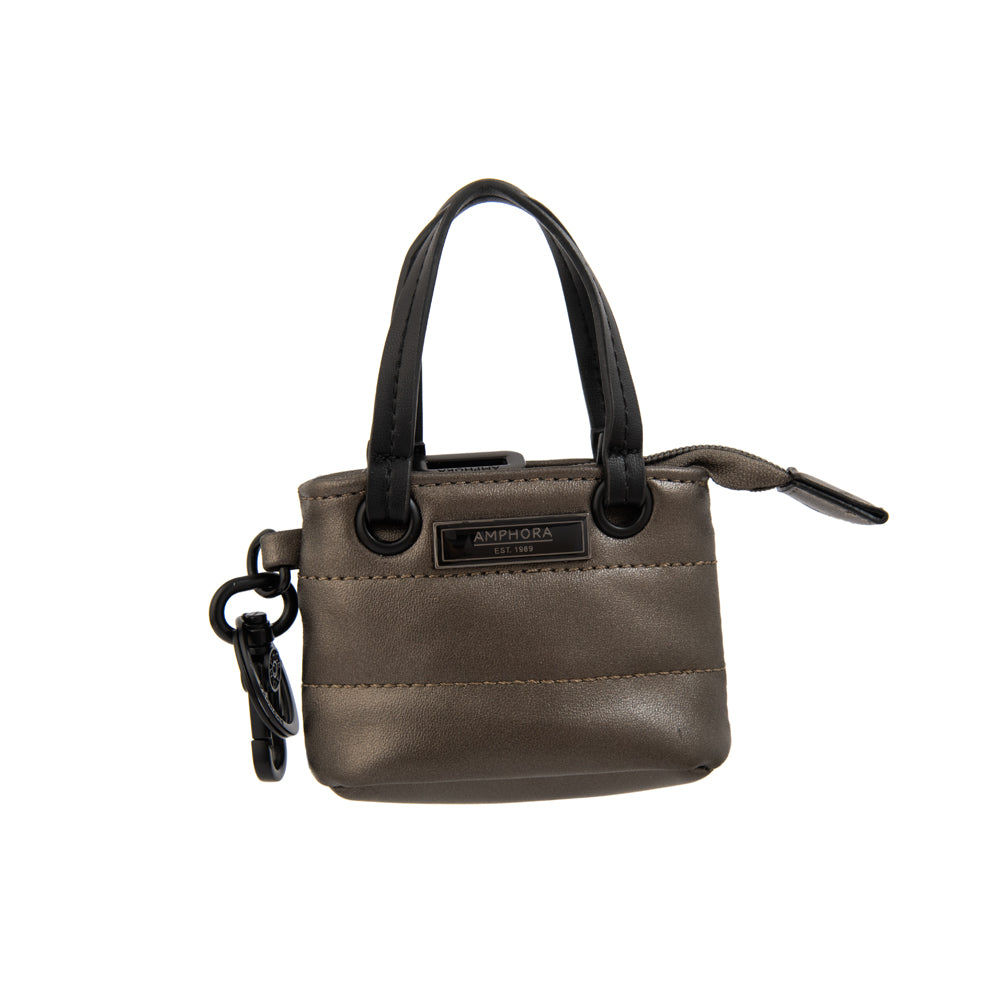 LLAVERO MONEDERO MINI CARTERA LILY PLATEADO