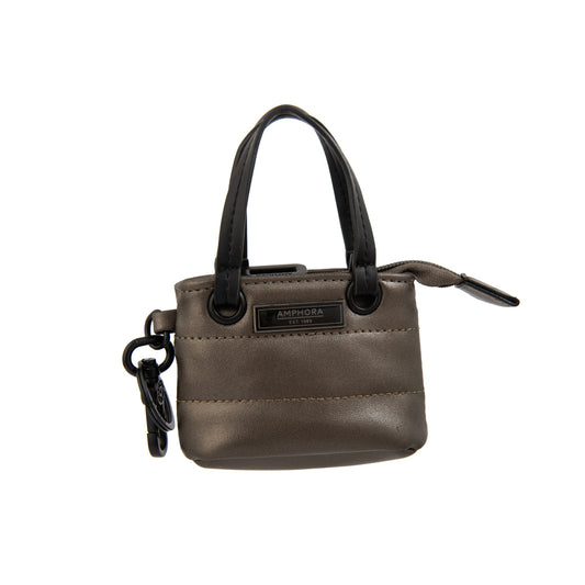 LLAVERO MONEDERO MINI CARTERA LILY PLATEADO
