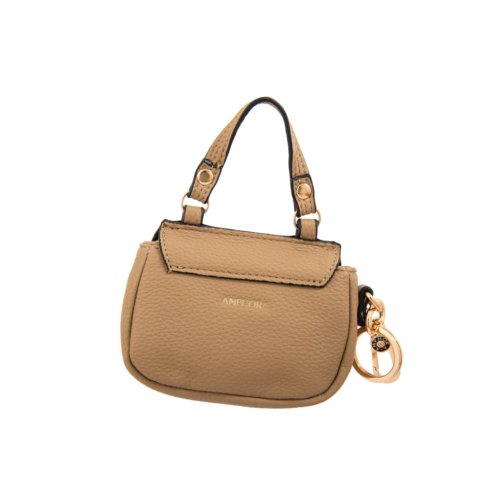 LLAVERO MONEDERO MINI CARTERA LUCY BEIGE