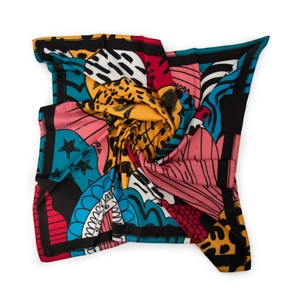 PAÑUELO MEDIANO HAPPY AMARILLO