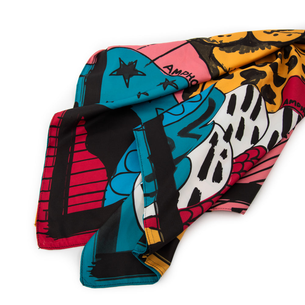 PAÑUELO MEDIANO HAPPY AMARILLO