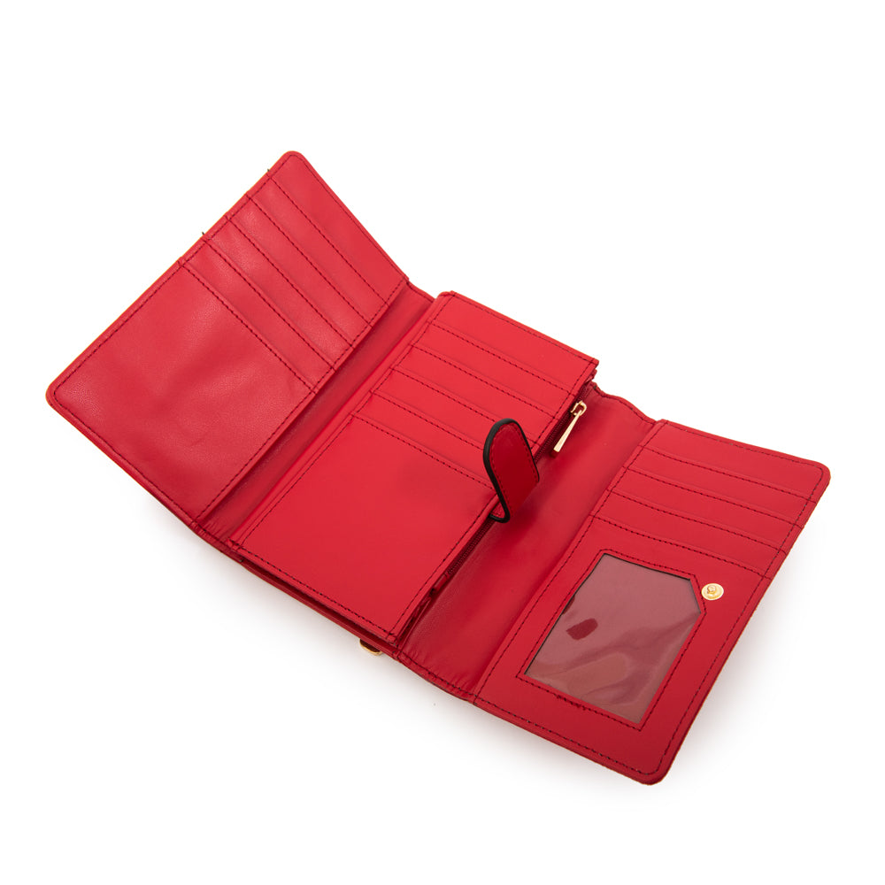 BILLETERA MEDIANA MAGGIE ROJO