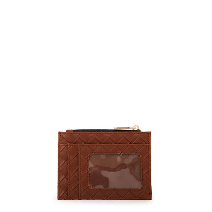 MONEDERO CON TARJETERO PAXI MARRÓN