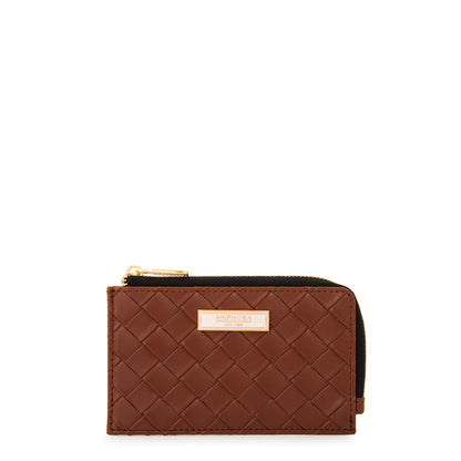 MONEDERO CON TARJETERO PAXI MARRÓN