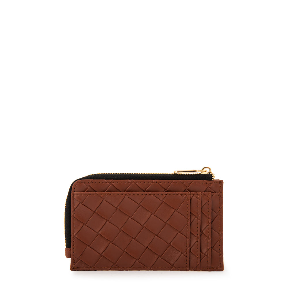 MONEDERO CON TARJETERO PAXI MARRÓN