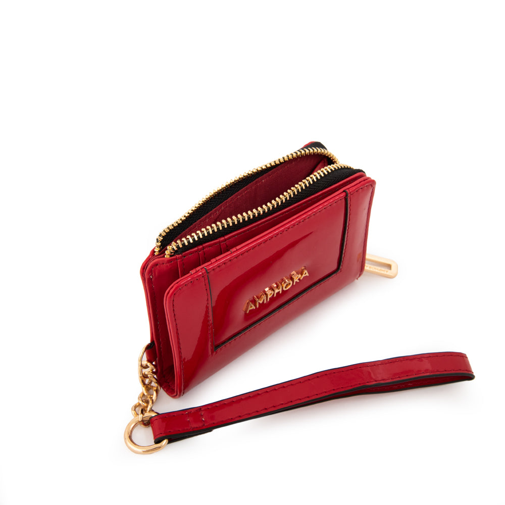 BILLETERA CHICA CRISTAL ROJO