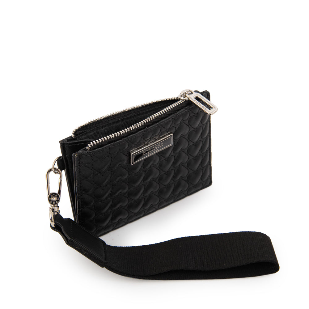 MONEDERO CON TARJETERO MIRYAM NEGRO