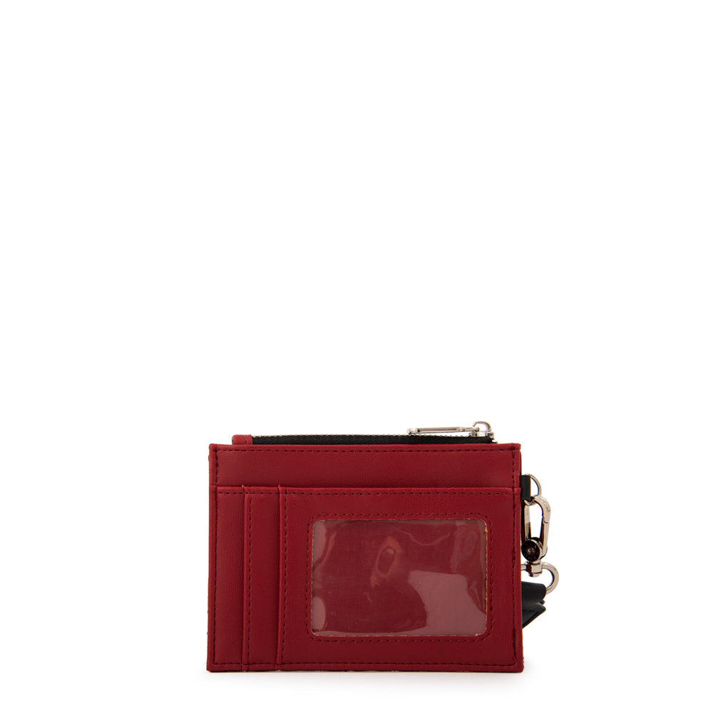 MONEDERO CON TARJETERO MIRYAM ROJO