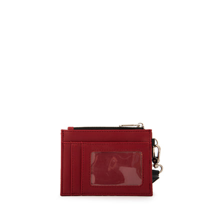MONEDERO CON TARJETERO MIRYAM ROJO