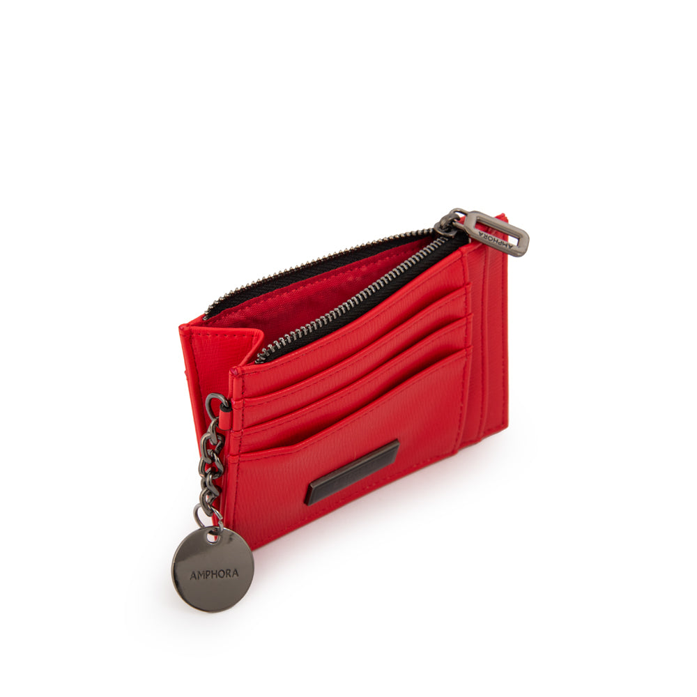 MONEDERO CON TARJETERO DILIAN ROJO