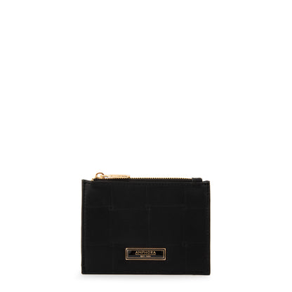 MONEDERO CON TARJETERO SABRINA NEGRO