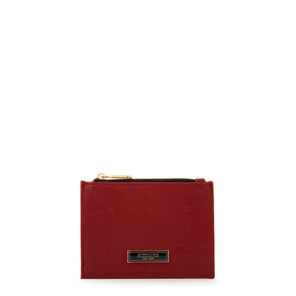 MONEDERO CON TARJETERO SABRINA ROJO