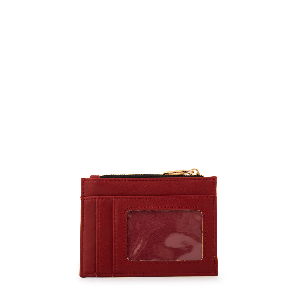 MONEDERO CON TARJETERO SABRINA ROJO