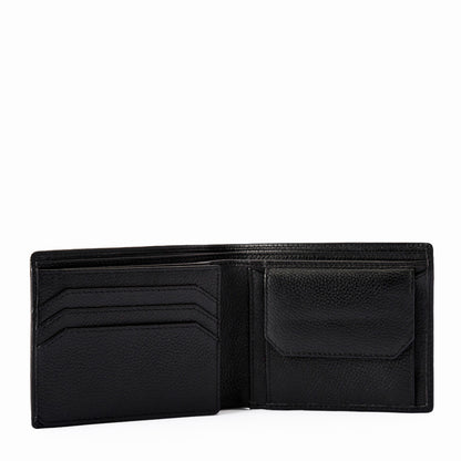 BILLETERA CUERO CON ALETA RICARDO NEGRO