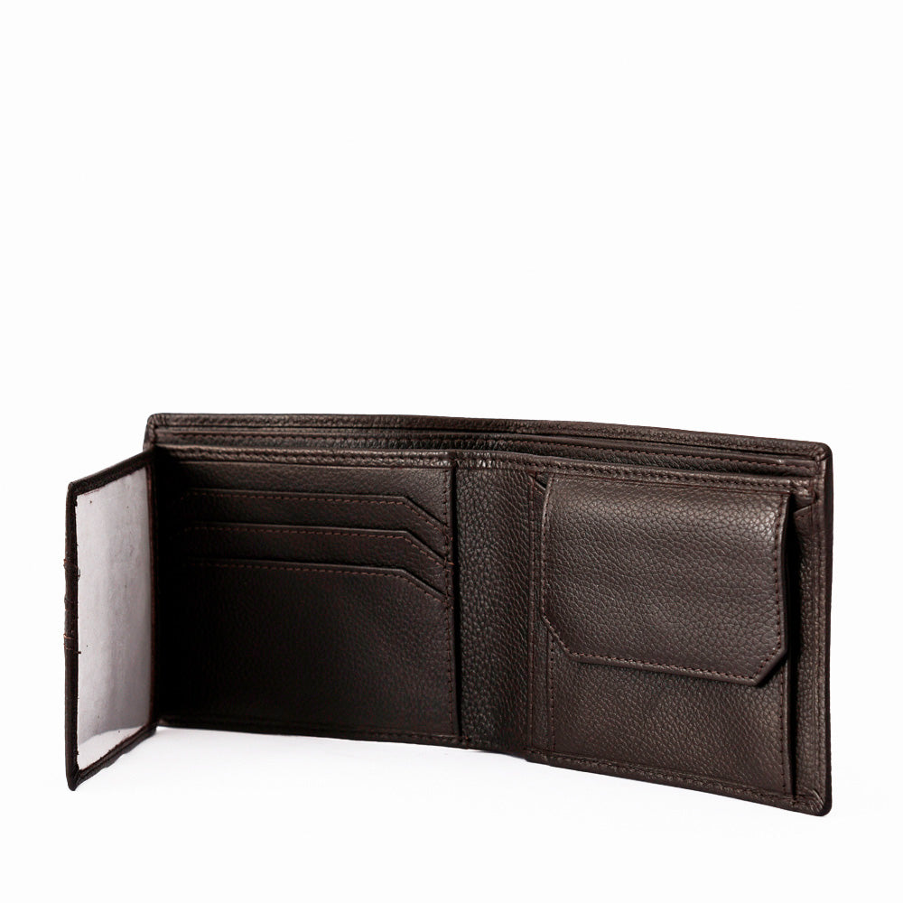 BILLETERA CUERO CON ALETA RICARDO MARRÓN