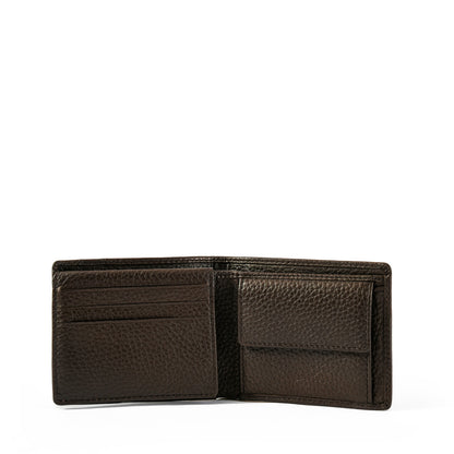 BILLETERA CUERO CON ALETA HERNAN MARRÓN