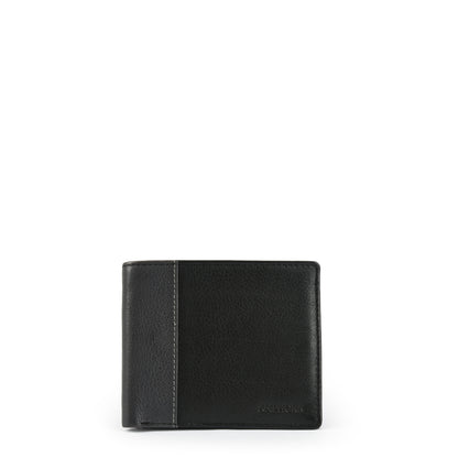 BILLETERA CUERO CON ALETA CAMILO NEGRO