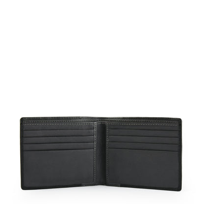 BILLETERA CUERO CON ALETA CAMILO NEGRO