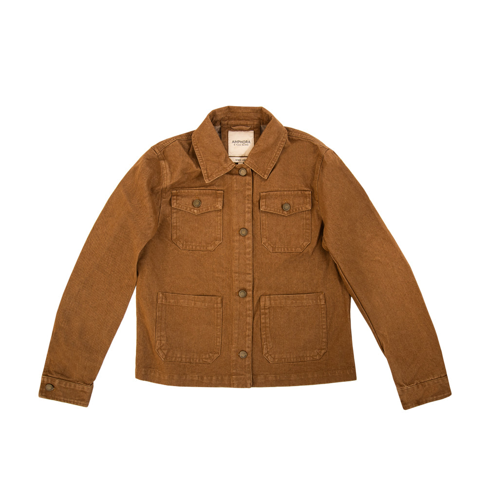 CHAQUETA JEAN JANIS MARRÓN