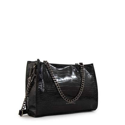 CARTERA POLARIS NEGRO CROCCO