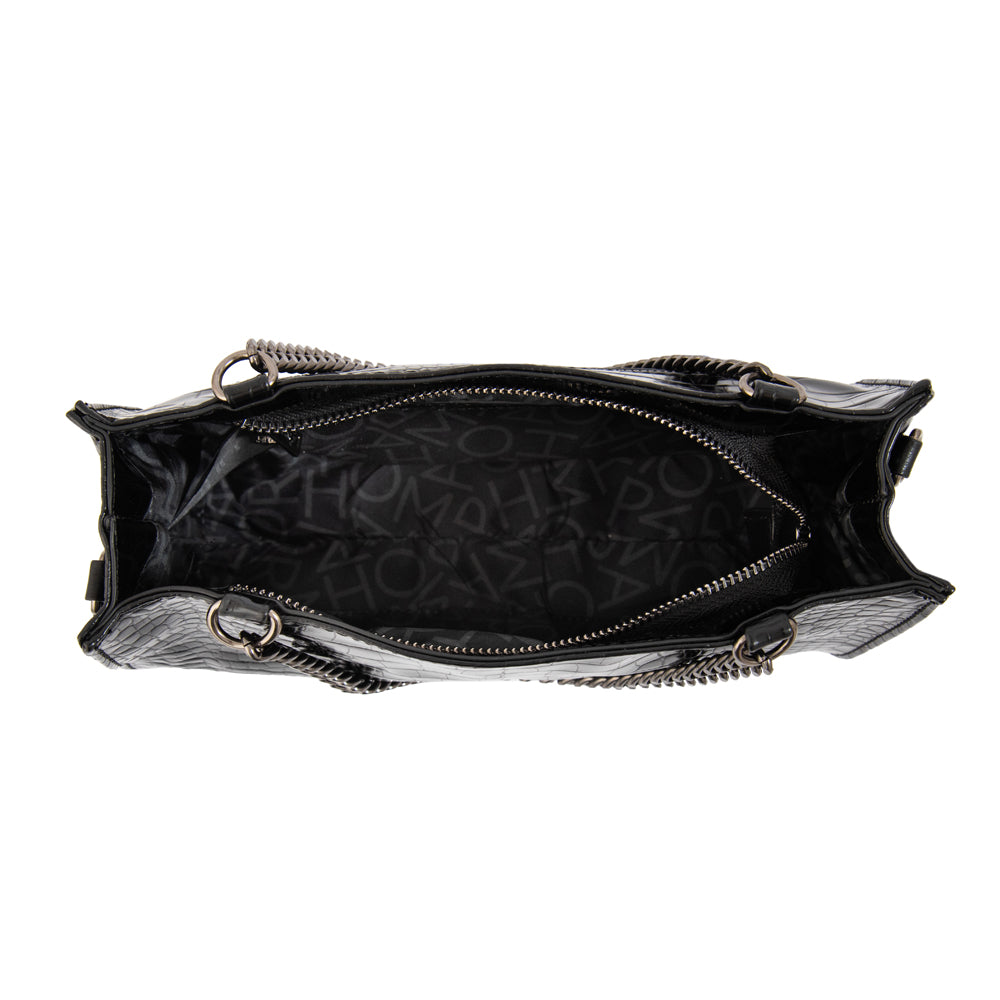 CARTERA POLARIS NEGRO CROCCO