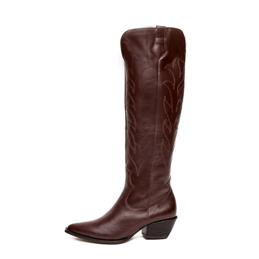 BOTA CAÑA ALTA WEST MARRÓN