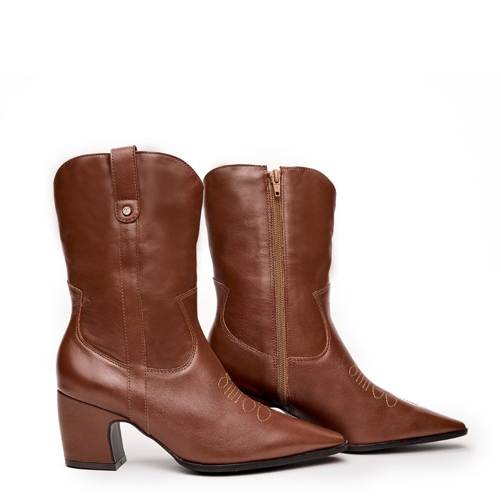 BOTA CAÑA MEDIA AZALEA MARRÓN