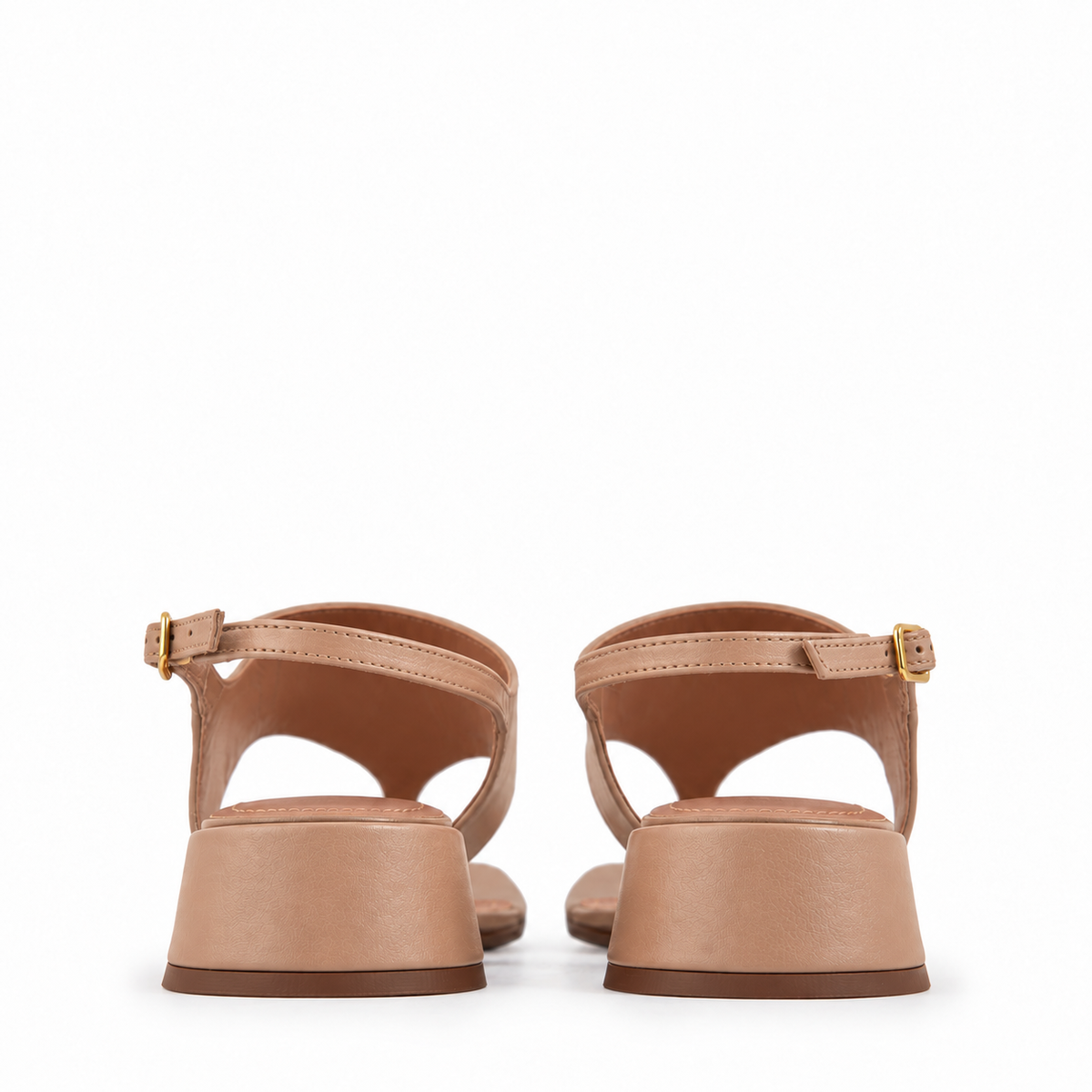 SANDALIA TACO BAJO AMALFI BEIGE
