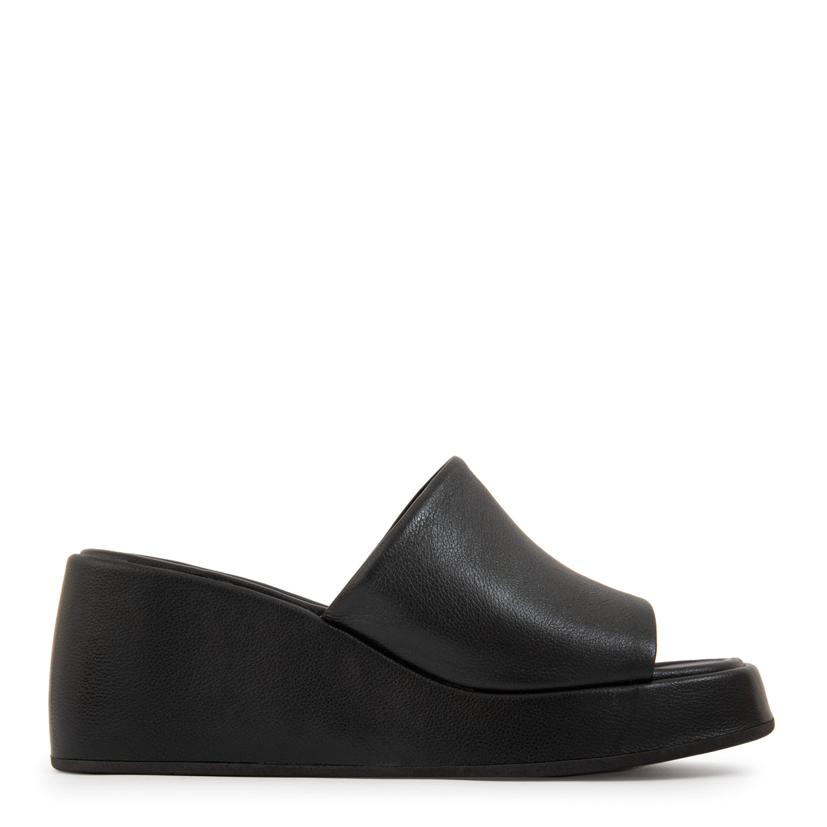 SANDALIA TACO CUÑA MULE FRANZ NEGRO