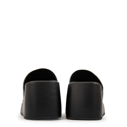 SANDALIA TACO CUÑA MULE FRANZ NEGRO