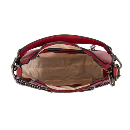 CARTERA CORTE OVAL VANITY BORDÓ