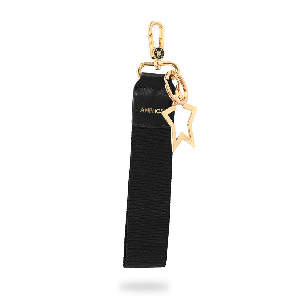 LLAVERO COLGANTE CON ESTRELLA XARENI NEGRO